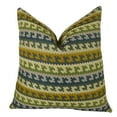 thumbnail image 5 of Thomas Collection Green Navy Cream Olive Houndstooth Couch Pillow - 11116, 5 of 5