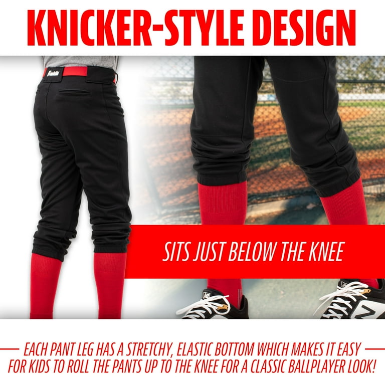 Franklin Sports Youth Baseball + Softball Pants - Kids Knicker