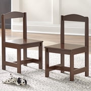 TMS Hayden 5-Piece Kids Table and Chair Set, Espresso Finish, Activity Table