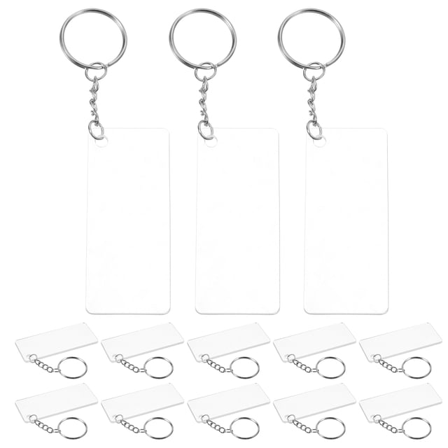 30 juegos de llaveros en blanco, juego de llaveros acrílicos en blanco, llaveros acrílicos en blanco, suministros para llaveros DIY