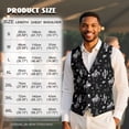 thumbnail image 6 of Uorisanigo White Cowboy Print Men's Suit Vest Size 4XL V Neck Mens Vests Casual Dress Lightweight with Pockets Waistcoat Casual Vest Fashion for Men, 6 of 7