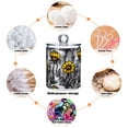 thumbnail image 4 of Yellow Flower Sketch Bathroom Canisters Set of 4 Translucent Plastic Storage for Cotton Pads and Floss, 4 of 7