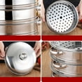 thumbnail image 4 of Stainless Steel Steamer Hot Pot Steam Food Steaming Tray Kitchen Cookware, 4 of 6