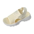 thumbnail image 3 of Women's Orthopedic Open Toe Mesh Wedge Sandals Comfortable Elastic Ankle Strap Breathable Platform Sandal Summer Athletic Sport Walking Beach Sneakers 37, 3 of 6