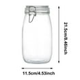 thumbnail image 2 of Leakproof Airtight Glass Storage Jars - Wide Mouth Canisters with Clamp Lids for Coffee, Sugar, Cereal, Snacks, Pickles & Pantry Organization - Food Preservation Containers, 2 of 4
