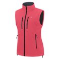 thumbnail image 3 of Women's Lightweight Fleece Softshell Vest Windproof Sleeveless Jacket Outerwear with Zipper Pockets Red XXL, 3 of 8