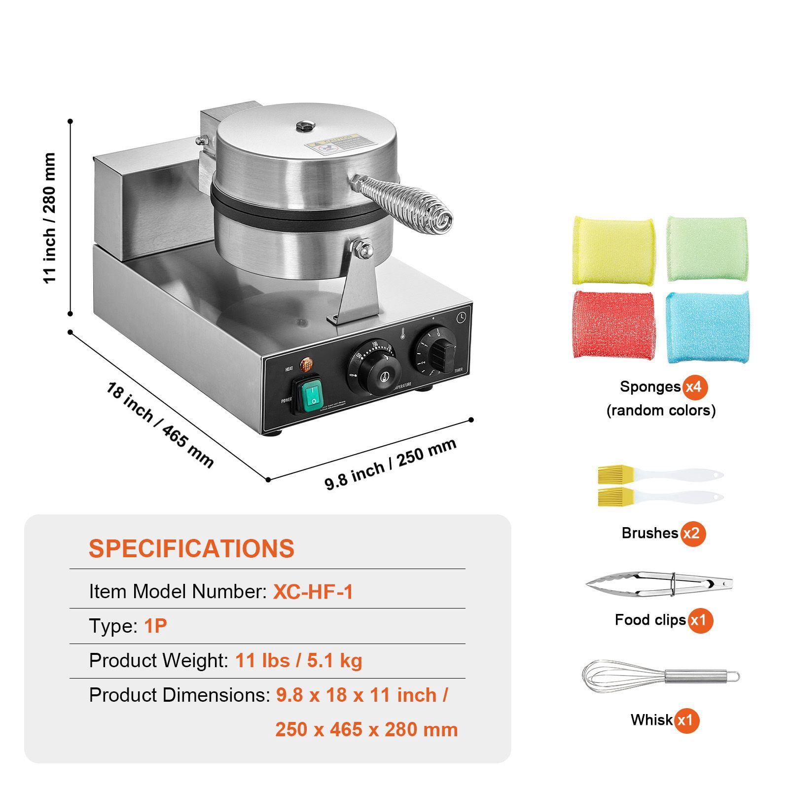 Unbranded Commercial Electric Belgian Waffle Makers, Silver