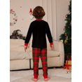 thumbnail image 2 of Youngsters' Cozy Christmas Pajama Set Flame-Resistant Cute Reindeer & Tree Prints, 2 of 6