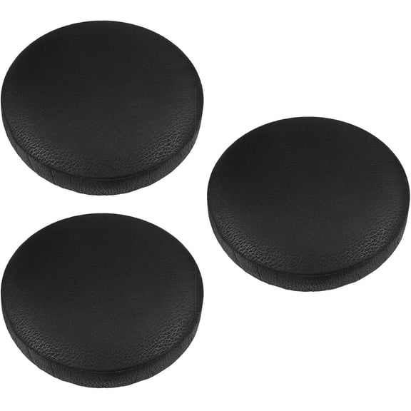 3PCS Bar Stool Seat Cover 14 Inch, Cloth Elastic Edge Slipcover Black Washable Fabric