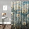 thumbnail image 2 of dandelions sky field  Bathroom Decor Set , multi size Colorful Luxurious Graphic Print Polyester Fabric Fashion Bathroom Decor Sets with Hooks  100％聚酯纤维 Shower Curtain Set Washable shower, 2 of 7