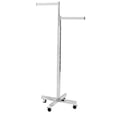 thumbnail image 1 of Econoco K21X 2-Way Heavy Duty Straight Arms with X Style Base - Rectangular Tubing - Chrome, 1 of 4