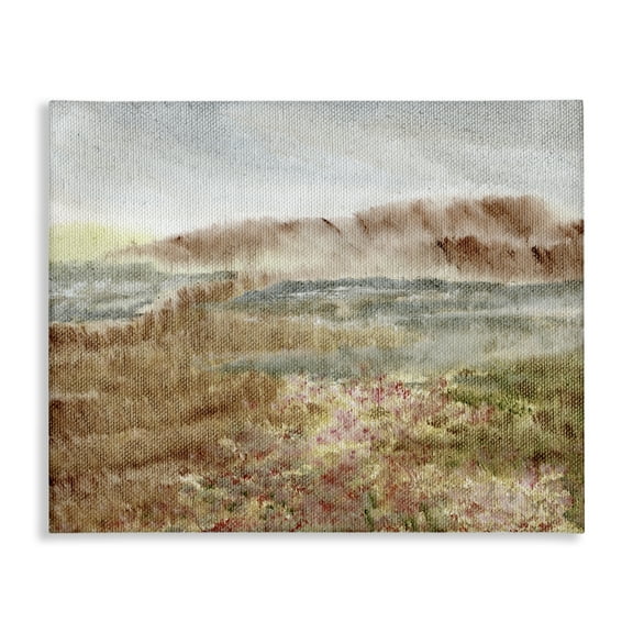 Stupell Industries Vast Earthy Desert View Landscape & Nature Painting Wrapped Canvas Canvas Art Print Wall Art, 20 x 16