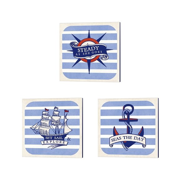 Metaverse Studio Mousseau 'On the Coast' Canvas Art (Set of 3)