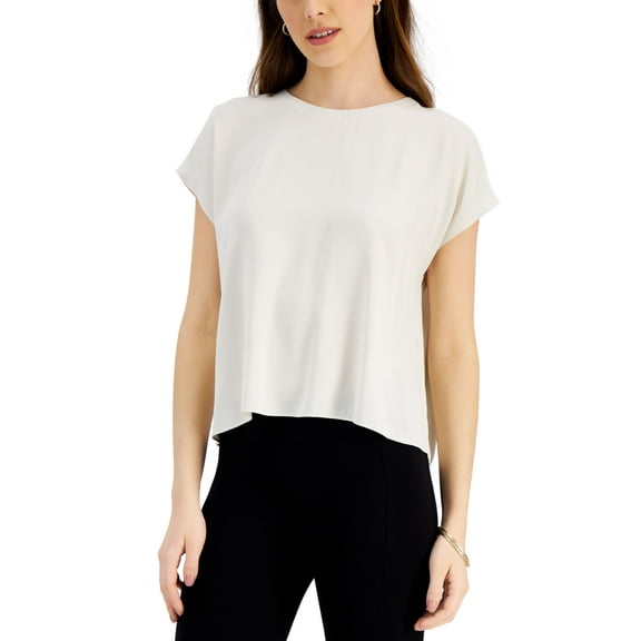 Eileen Fisher Womens Silk Top Bone 2X