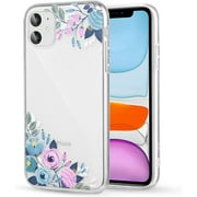 Clear Case Cute Flower Design Compatible with iPhone 11 6.1 inch Soft & Flexible TPU Slim Shockproof Transparent [Clear]