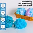 thumbnail image 4 of Bath Shower Loofah Sponge 75g/PCS Mesh Pouf Body Shower Scrubber Exfoliating Loofah for Women and Men, Set of 4, 4 of 8