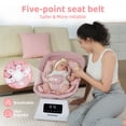 thumbnail image 4 of Pamo Babe Baby Swing for Newborns,5 Speeds swing modes,Canopy,Mosquito Net(Pink), 4 of 10