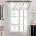 thumbnail image 1 of K36 WHITE 1-PC Solid Voile Sheer WATERFALL Valance Window Treatment With 2 Grommets On Top 55"in Wide X 24"in Length, 1 of 1