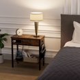 thumbnail image 6 of End Table with Charging Station, Side Table with USB Ports and Outlets, Brown, 6 of 6