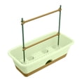 thumbnail image 1 of DOLITY Balcony Planter, Rectangular Planter with Climbing Pole, Detachable Window Resin green, 1 of 9