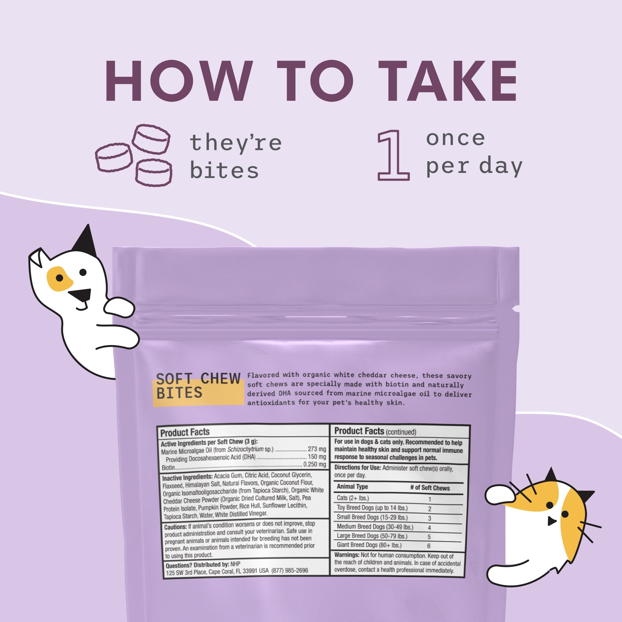 Dr. Mercola Bark & Whiskers&nbsp;Skin Support Bites, 6.34 oz, 1 bag, Gluten Free, Soy Free, Non-GMO