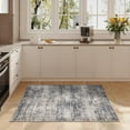 thumbnail image 4 of BERTHMEER 4'x6' Navy Brown Abstract Area Rugs for Office Entryway Washable Rugs Non-slip, 4 of 4