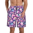 thumbnail image 1 of Balery cartoon rainbow Skull Traje de Baño Estilo Hawaiano para Hombre, Shorts de Secado Rápido con Bolsillos-XX-Large, 1 of 6