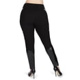 thumbnail image 5 of MeMoi Sexy Moto Pleather Accent Shaping Leggings - Womens - Female, 5 of 5