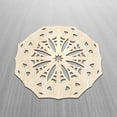 thumbnail image 2 of Mandala Wooden Wall Art, Oriental Motif Flower Petal Details, Birch Wood Plywood Rustic Wall Art Accent for Hallway Bedroom Living Room Cafes and Offices, 11.4" X 11.4" X 0.1", by Ambesonne, 2 of 5
