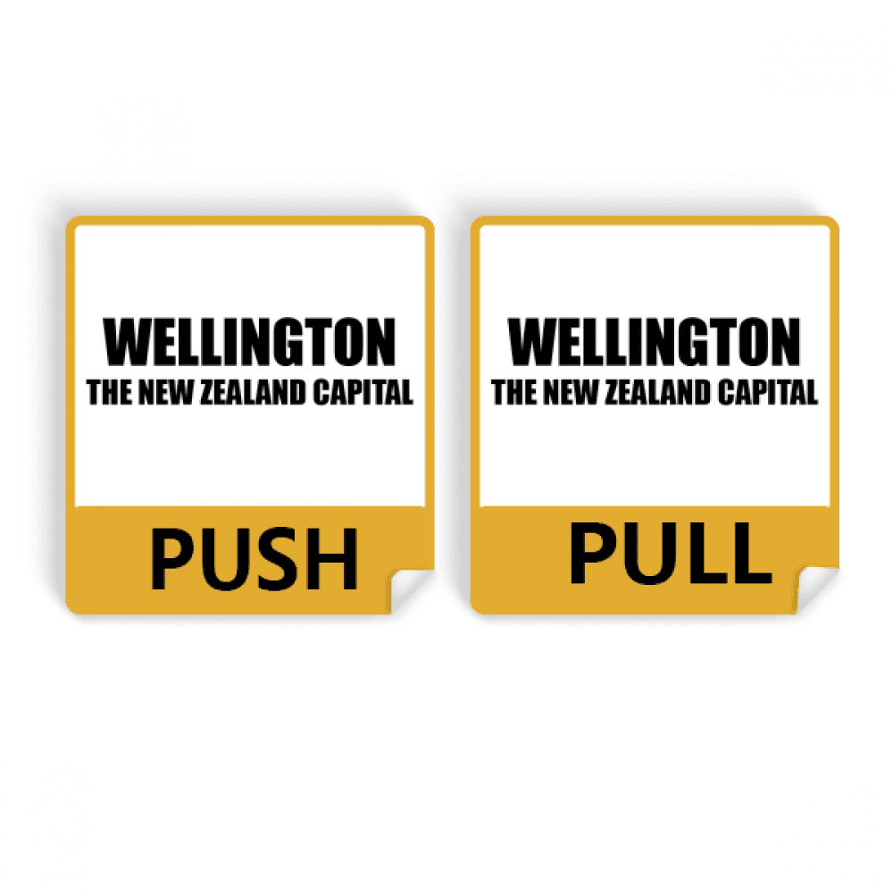 Wellington The New Zealand Capital Push Pull Door Sign Vinyl Stickers