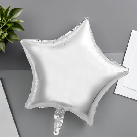 CTIRCHIU 10Pcs Silver Star Helium Balloons Foil Party Decorations Not Easy to Break for Weddings and Birthdays