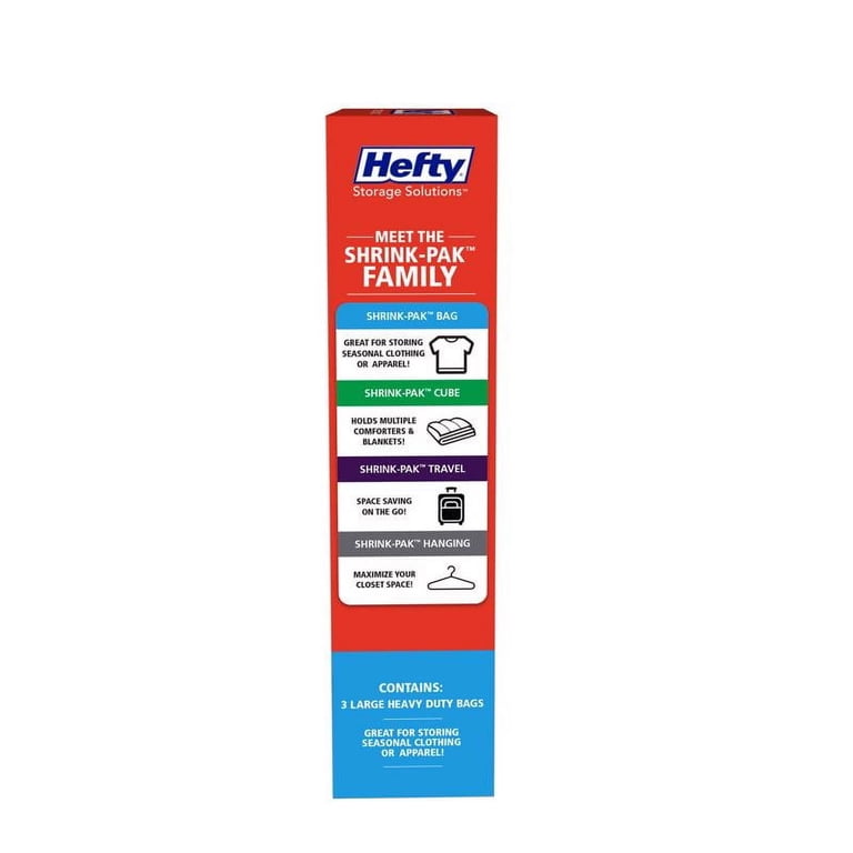 Hefty Shrink-Pak Heavy Duty Vacuum Bags, 3-Pack Large photo 8