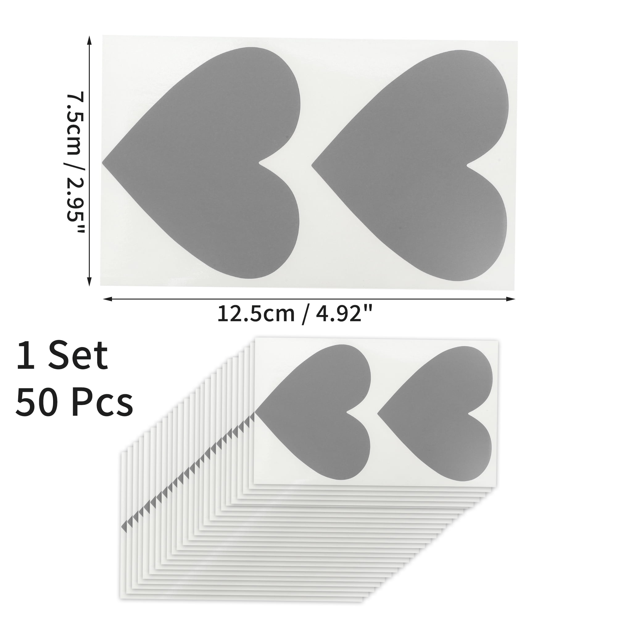 Unique Bargains 50Pcs Surprise Wedding Scratch Stickers 2.76" x 2.36" Gray