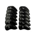 thumbnail image 2 of 12-Piece Premium Leather Golf Iron Headcovers, Black with Red Spider Pattern, Velcro Closure for Secure Fit, Full Protection Against Scratches & Rust, Numbered Design for Easy Club ,, 2 of 5