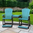 thumbnail image 2 of OS Home and Office 514ARB-K Counter Height Settee in Aruba Blue/Black Base, 2 of 7