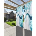 thumbnail image 3 of nqOlkjepod Outdoor Curtains for Patio Waterproof, Marble Ripple Outdoor Privacy Panels Grommet, Blue White Marble Lines Abstract Art Blackout Outside Curtains for Porch/Cabana 54"x84", 2 Panels, 3 of 8