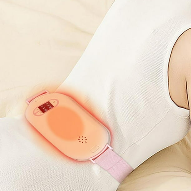 Fiudx Almohadilla Térmica Portátil, Tecnología de Calentamiento Rápido, Masaje Vibratorio Ajustable, 3 Niveles de Calor, Diseño Recargable Por Usb, Alivio Menstrual, Tela Suave, Tamaño 18 X 8 X 3,5 C
