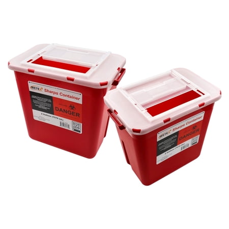 Wetex 24pcs Sharps Container Biohazard Multiple-Use Needle Disposable - Puncture Resistant