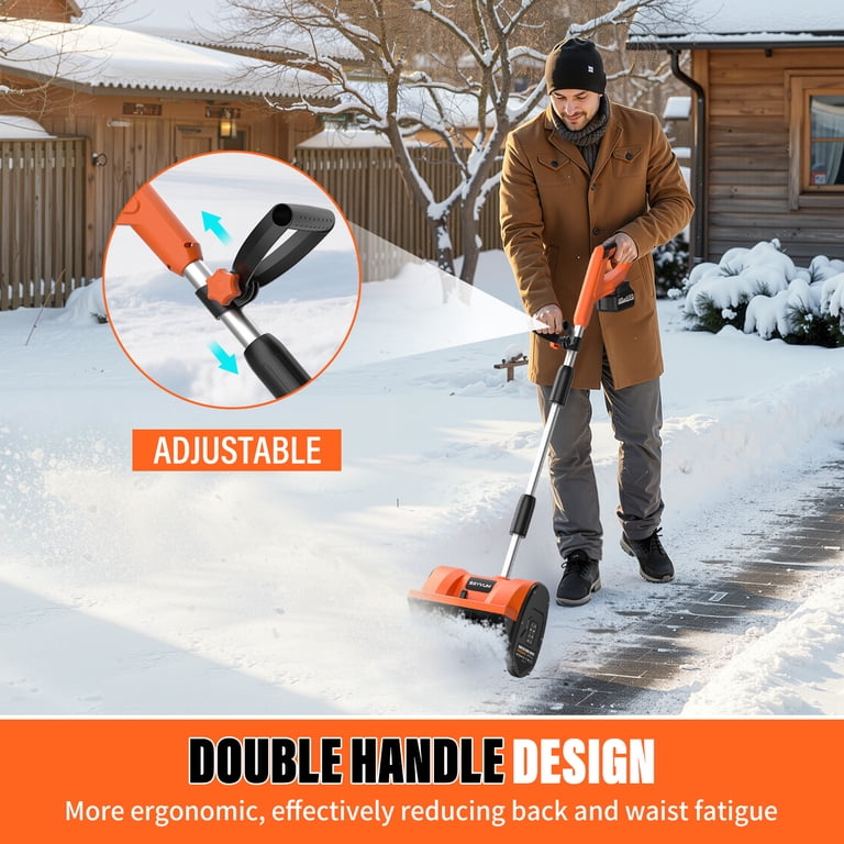 SEYVUM Cordless 12-Inch Snow Shovel, 20V Electric Snow Blower for