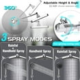 thumbnail image 2 of Shower Head 12'' High Pressure Rain Shower Head Combo, Filtered Handheld with 10 Water Spray, 3-Way Diverter Extension Arm Rainfall Showerhead, Adjustable Shower head with Anti-Clog Nozzles, 2 of 8