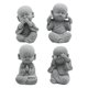 thumbnail image 1 of Linda estatua de Buda bebé, esculturas sonrientes de piedra arenisca, decoración del hogar Feng Shui, estatuilla de monjes delicado Buda Cultural, coche 4 piezas, 1 of 5