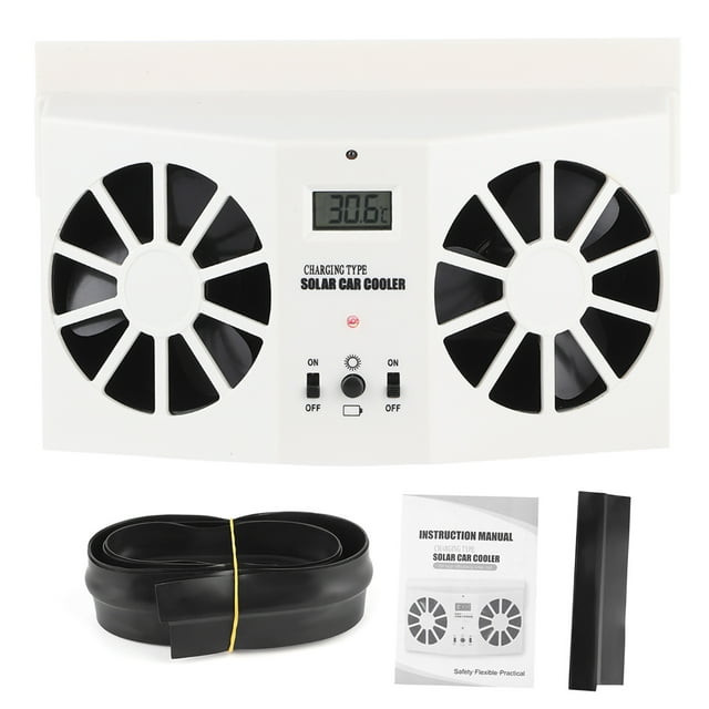 Enfriador de energía Solar para coche, ventilador de aire, radiador de escape, refrigeración, color blanco Jadeshay A