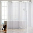 thumbnail image 5 of Linjieee Frosted Shower Curtain 12 Hole Bath Shower Curtain Liner Clear Non Toxics Mold Resistant Waterproof Bathroom, 5 of 9