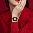 thumbnail image 5 of Correa de reloj de nylon compatible con Apple Watch 7 bandas 44 mm 41 mm 45 mm Reemplazo para Iwatch Series Se / 6/5/4/3/2/1, correas transpirables elásticas ajustables Feliz Sencillez, 5 of 5