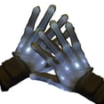 thumbnail image 2 of Guantes con luces intermitentes Decoraciones Suministros para fiestas Guantes resplandeciente para Guantes intermitentes para discotecas Blanco XL Baoblaze Guantes iluminados, 2 of 8