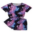 thumbnail image 1 of PENGXIANG Enfants Filles Cravate-Teinte Costume Col Manches Courtes Pull Ensemble, 1 of 8