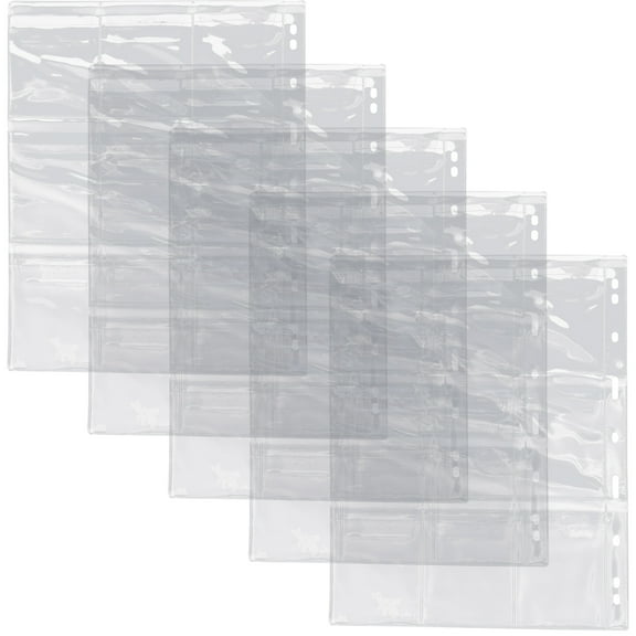 5pcs Coin Collection Sheets Coin Pages Coin Collection Supplies 9 Hole Coin Collecting Binder