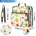 thumbnail image 2 of FORMRS Zipper Binder with Shoulder Strap 2-inch Ring 500 Sheet Capacity File Bag, White Vegetables Pattern, 2 of 5