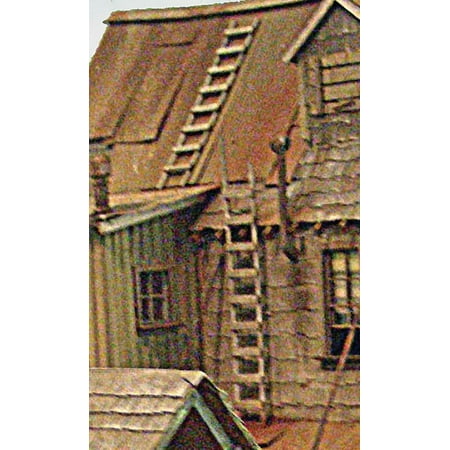 Wood Toy Parts - Bar Mills O Scale Model Railroad Detail Parts - Wood Ladders
