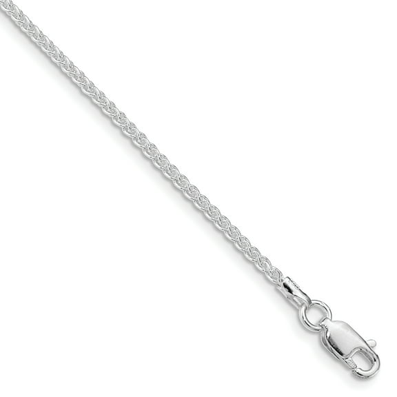 Primal Silver Sterling Silver Rhodium Plated 1.6mm Round Spiga Chain